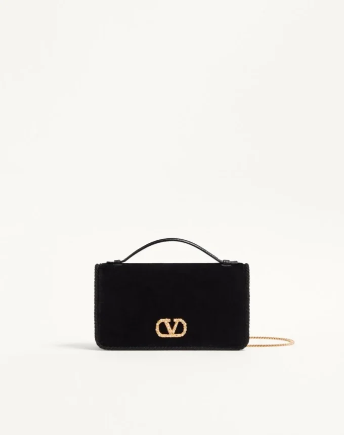 Πορτοφόλι Vlogo Signature Velvet Chain με λογότυπο Jewel Πορτοφόλι Vlogo Signature Velvet Chain με λογότυπο Jewel