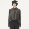 Πουκάμισο Valentino από μεταξωτό σιφόν και lurex Πουκάμισο Valentino από μεταξωτό σιφόν και lurex