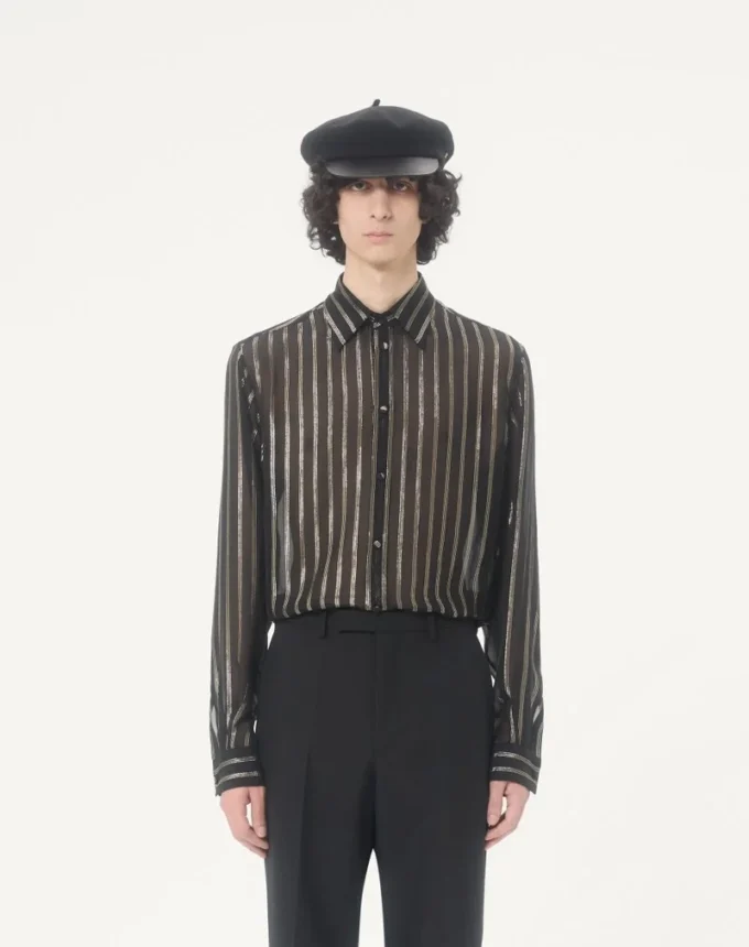 Πουκάμισο Valentino από μεταξωτό σιφόν και lurex Πουκάμισο Valentino από μεταξωτό σιφόν και lurex