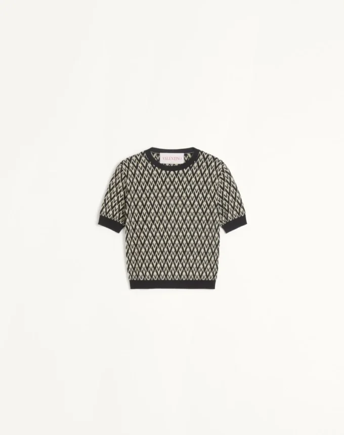 Πουλόβερ από μαλλί Jacquard Toute La V Πουλόβερ από μαλλί Jacquard Toute La V