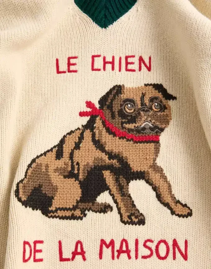 Πουλόβερ Le Chien De La Maison από μαλλί Jacquard