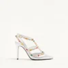 Rockstud Décolleté από πλαστικοποιημένο δέρμα Nappa με καμποσόν και κρύσταλλα 100 mm Rockstud Décolleté από πλαστικοποιημένο δέρμα Nappa με καμποσόν και κρύσταλλα 100 mm