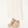 Rockstud Laminated Nappa Wedge Sandal 90 Mm
