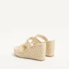 Rockstud Laminated Nappa Wedge Sandal 90 Mm