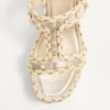 Rockstud Laminated Nappa Wedge Sandal 90 Mm