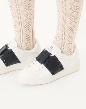 Rockstud Untitled Sneaker από δέρμα μοσχαριού με καρφιά σε τόνους