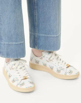 Royco Sneaker από δέρμα Nappa με μοτίβο Le Chat De La Maison