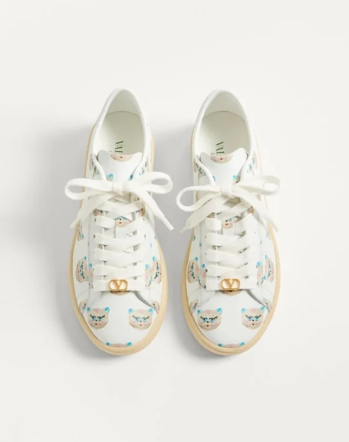 Royco Sneaker από δέρμα Nappa με μοτίβο Le Chat De La Maison Royco Sneaker από δέρμα Nappa με μοτίβο Le Chat De La Maison