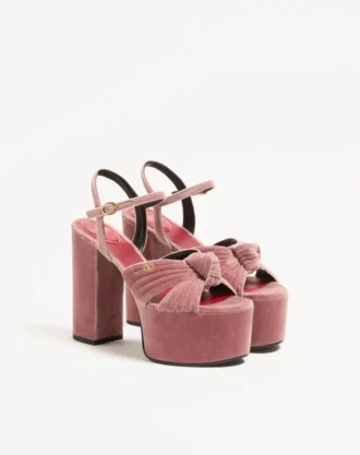 Σανδάλια Crasher Velvet Platform 125 mm