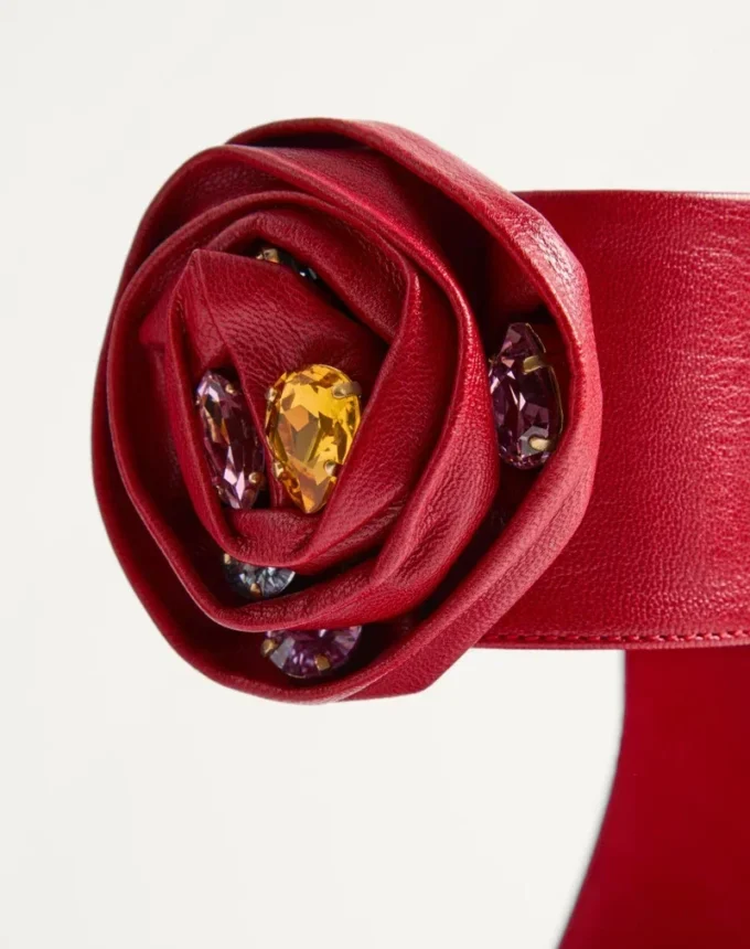 Σανδάλια Drip Rose από δέρμα κατσικιού με κρύσταλλα 105 mm Σανδάλια Drip Rose από δέρμα κατσικιού με κρύσταλλα 105 mm