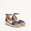 Σανδάλια Rockstud Double Flatform από τζιν 55 mm Σανδάλια Rockstud Double Flatform από τζιν 55 mm