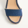 Σανδάλια Rockstud με διπλή σόλα από τζιν 105 mm Σανδάλια Rockstud με διπλή σόλα από τζιν 105 mm