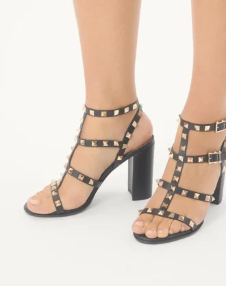 Σανδάλια Rockstud με λουράκι στον αστράγαλο 90 mm
