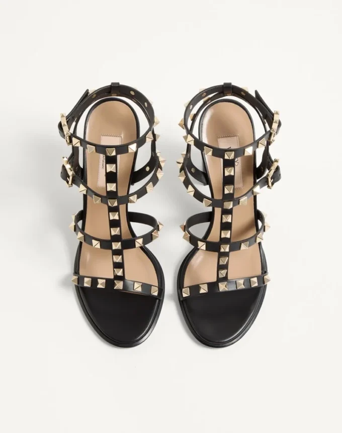 Σανδάλια Rockstud με λουράκι στον αστράγαλο 90 mm