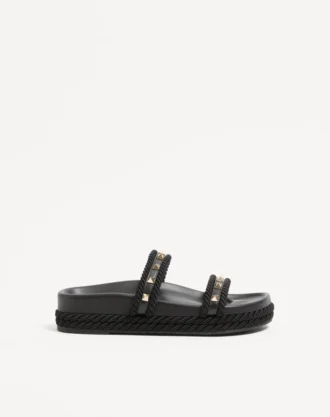 Σανδάλια Rockstud Slide από δέρμα μοσχαριού 20 mm