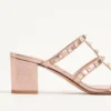 Σανδάλια Rockstud Slide από πλαστικοποιημένο δέρμα νάπα 60 mm