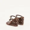Σανδάλια Rockstud Wedge Slide από δέρμα μοσχαριού με κεντημένο σχέδιο Cornely 100 mm Σανδάλια Rockstud Wedge Slide από δέρμα μοσχαριού με κεντημένο σχέδιο Cornely 100 mm