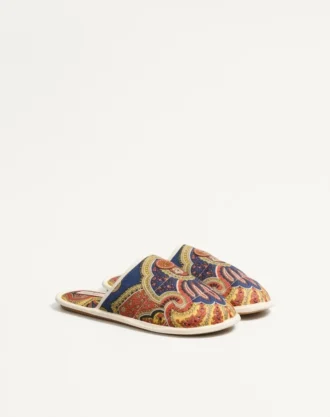 Σανδάλια Ta Chambre Slide σε ύφασμα Voyage Imaginaire Denim