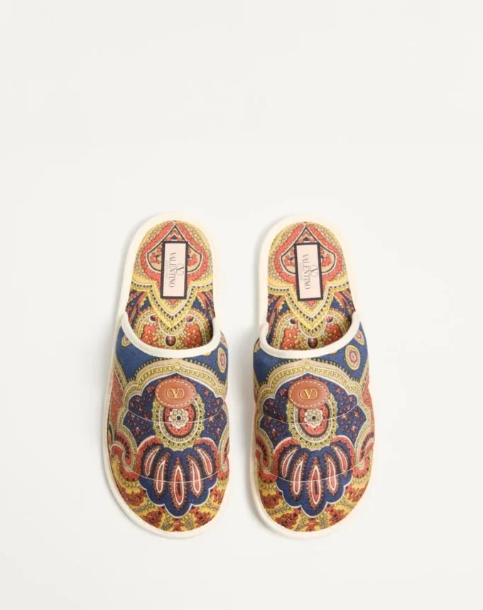 Σανδάλια Ta Chambre Slide σε ύφασμα Voyage Imaginaire Denim