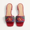 Σανδάλια Vlogo Signature Denim Slide με κεντημένο σχέδιο Cherryfic 20 mm Σανδάλια Vlogo Signature Denim Slide με κεντημένο σχέδιο Cherryfic 20 mm