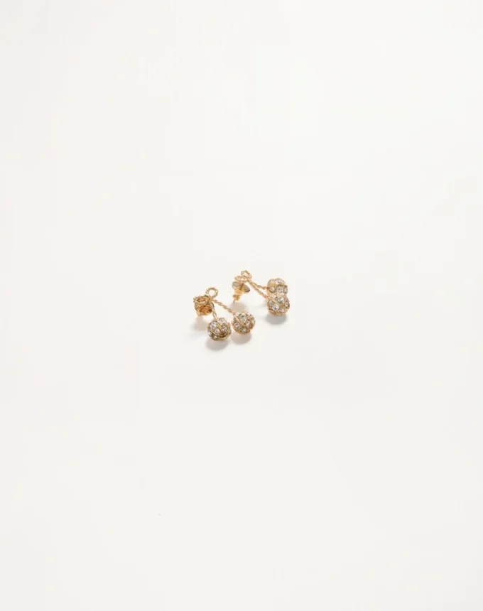 Σκουλαρίκια Cherryfic από μέταλλο και κρύσταλλα Swarovski®