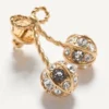 Σκουλαρίκια Cherryfic από μέταλλο και κρύσταλλα Swarovski®