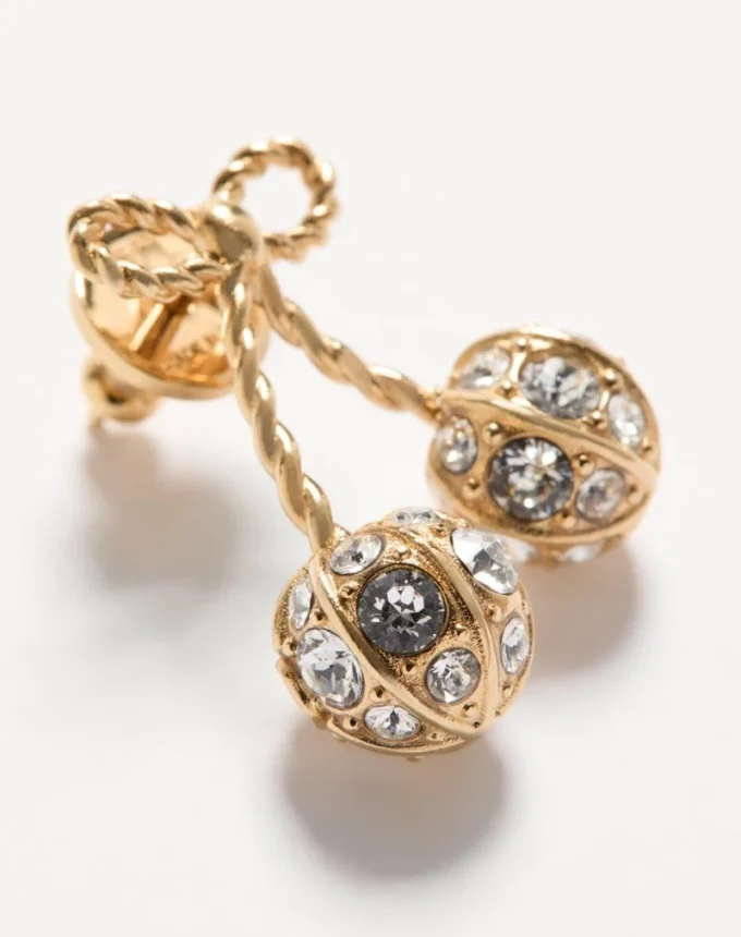 Σκουλαρίκια Cherryfic από μέταλλο και κρύσταλλα Swarovski®