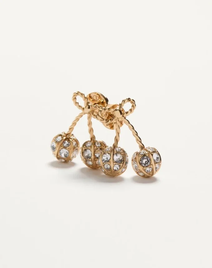 Σκουλαρίκια Cherryfic από μέταλλο και κρύσταλλα Swarovski®