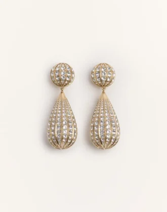 Σκουλαρίκια Poetique Des Gouttes από μέταλλο και κρύσταλλα Swarovski®