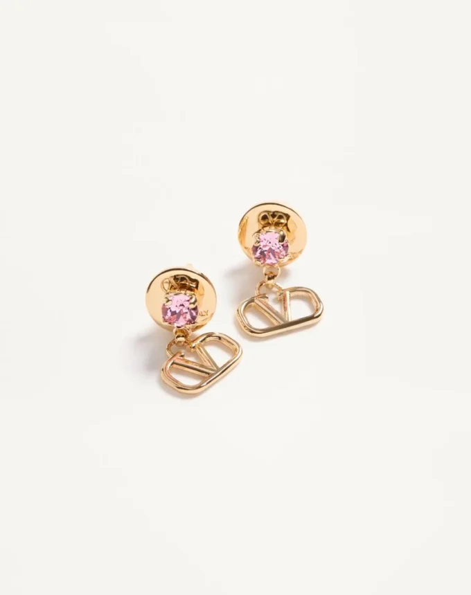 Σκουλαρίκια Vlogo Signature από μέταλλο και κρύσταλλα Swarovski®