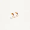 Σκουλαρίκια Vlogo Signature από μέταλλο και κρύσταλλα Swarovski®