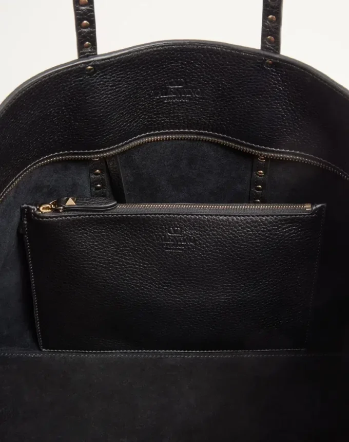 Τσάντα για ψώνια Valentino Garavani Rockstud από δέρμα μοσχαριού Τσάντα για ψώνια Valentino Garavani Rockstud από δέρμα μοσχαριού