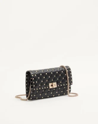 Τσάντα Rockstud Spike Nappa Leather Crossbody Clutch