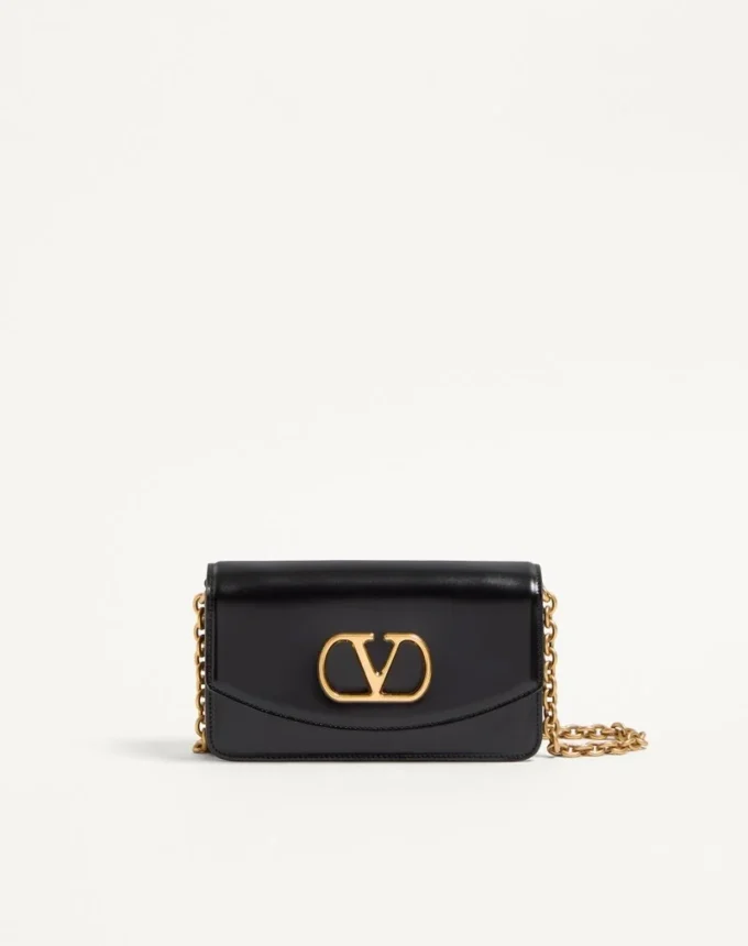Τσάντα Valentino Garavani Vain από γυαλιστερό δέρμα μοσχαριού Τσάντα Valentino Garavani Vain από γυαλιστερό δέρμα μοσχαριού