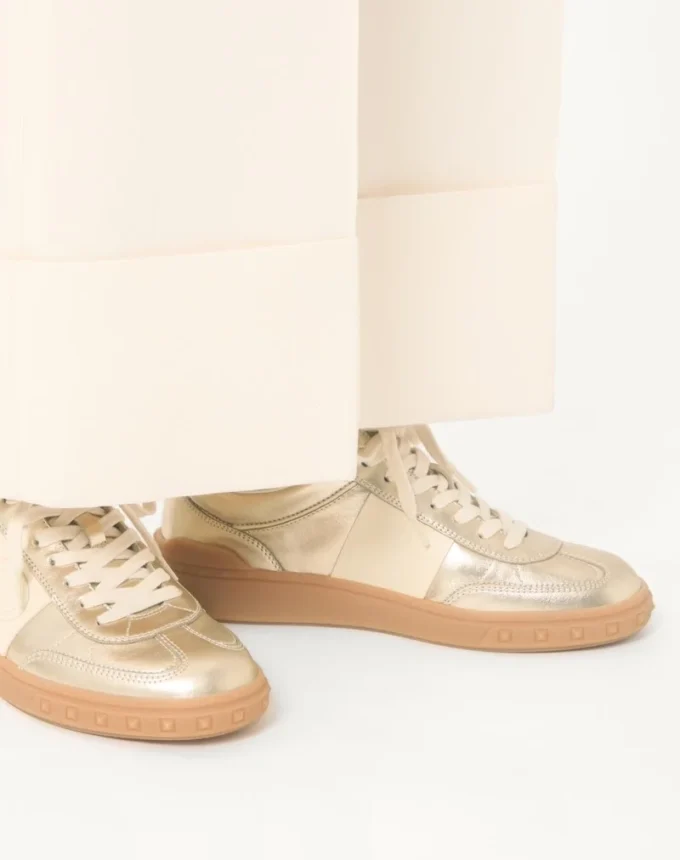Upvillage Trainer από πλαστικοποιημένο δέρμα μοσχαριού με λωρίδα από δέρμα μοσχαριού Nappa Upvillage Trainer από πλαστικοποιημένο δέρμα μοσχαριού με λωρίδα από δέρμα μοσχαριού Nappa