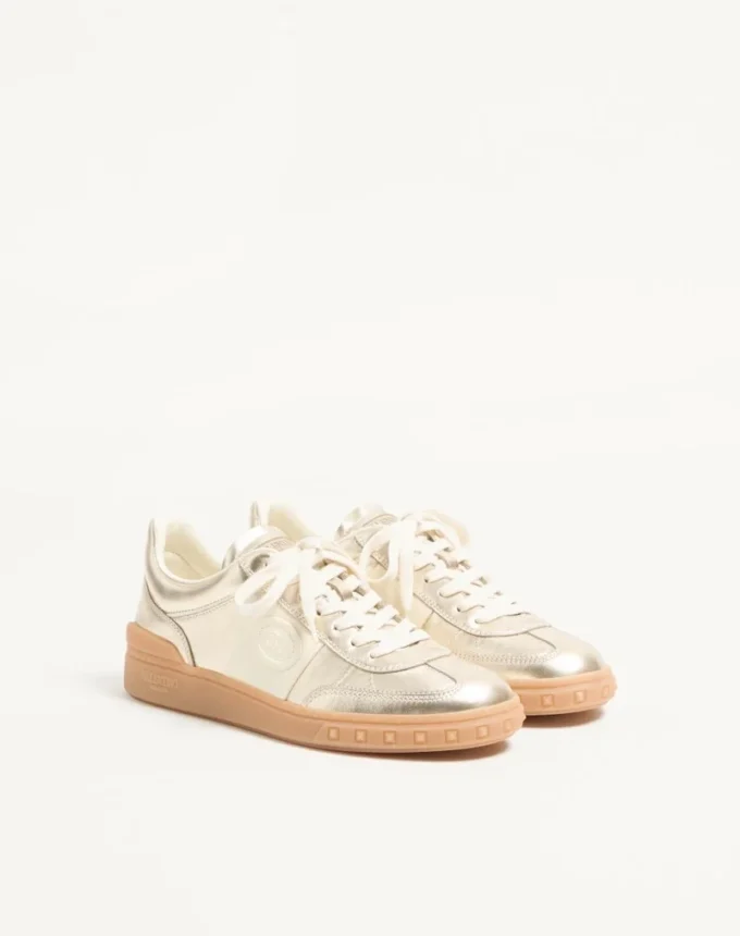 Upvillage Trainer από πλαστικοποιημένο δέρμα μοσχαριού με λωρίδα από δέρμα μοσχαριού Nappa Upvillage Trainer από πλαστικοποιημένο δέρμα μοσχαριού με λωρίδα από δέρμα μοσχαριού Nappa