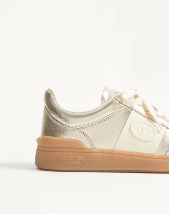Upvillage Trainer από πλαστικοποιημένο δέρμα μοσχαριού με λωρίδα από δέρμα μοσχαριού Nappa Upvillage Trainer από πλαστικοποιημένο δέρμα μοσχαριού με λωρίδα από δέρμα μοσχαριού Nappa