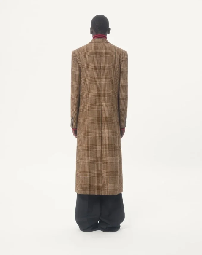 Valentino Διπλό παλτό από μαλλί με μοτίβο Glen Plaid Valentino Διπλό παλτό από μαλλί με μοτίβο Glen Plaid