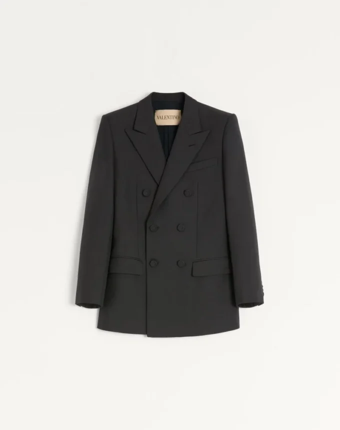 Valentino Διπλό σακάκι από μαλλί γαμπαρντίν Valentino Διπλό σακάκι από μαλλί γαμπαρντίν