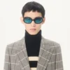 Valentino Διπλό σακάκι από μαλλί με καρό μοτίβο Valentino Διπλό σακάκι από μαλλί με καρό μοτίβο