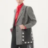 Valentino Διπλό σακάκι από μαλλί Natté Boutonné Valentino Διπλό σακάκι από μαλλί Natté Boutonné