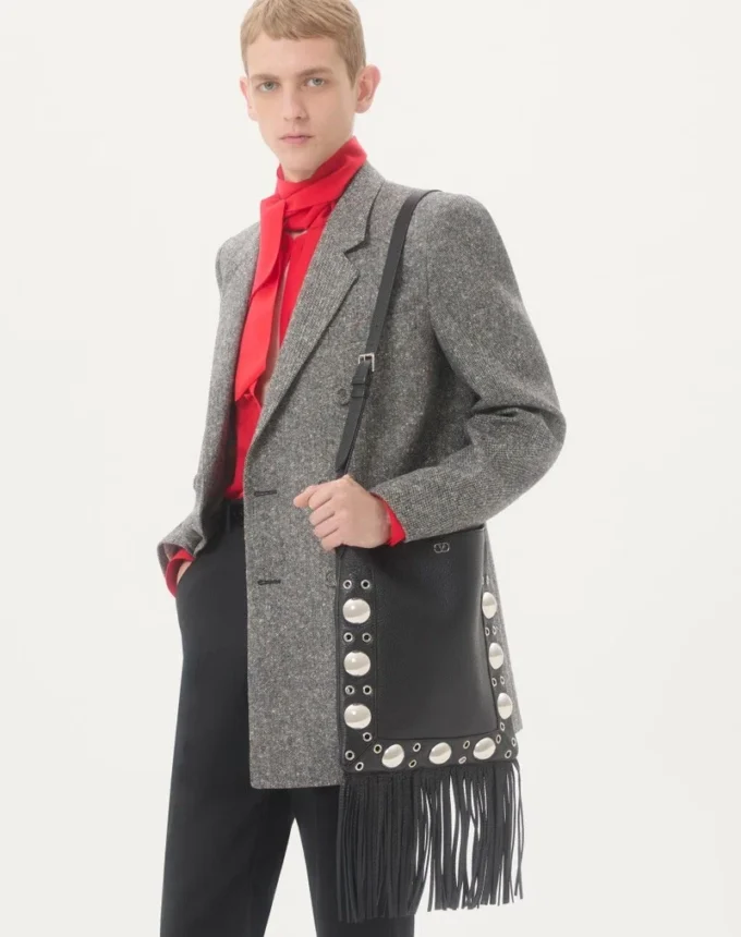 Valentino Διπλό σακάκι από μαλλί Natté Boutonné Valentino Διπλό σακάκι από μαλλί Natté Boutonné