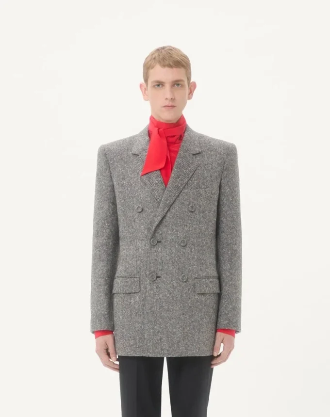 Valentino Διπλό σακάκι από μαλλί Natté Boutonné Valentino Διπλό σακάκι από μαλλί Natté Boutonné