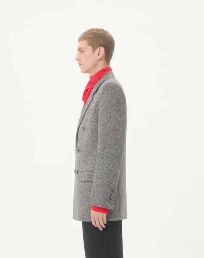 Valentino Διπλό σακάκι από μαλλί Natté Boutonné Valentino Διπλό σακάκι από μαλλί Natté Boutonné
