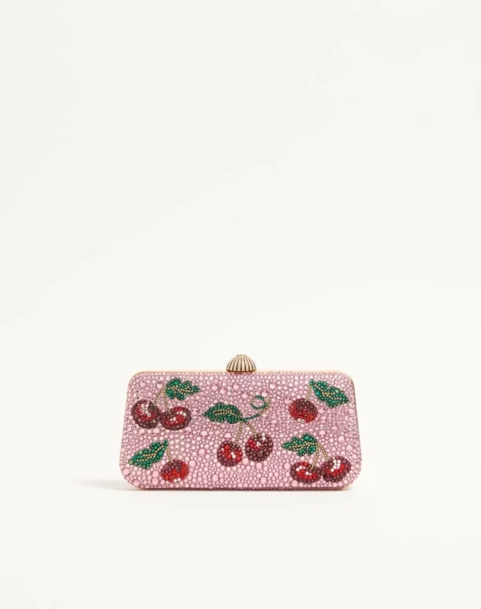 Valentino Garavani Carry Secrets minaudiere με μοτίβο Cherryfic από στρας Valentino Garavani Carry Secrets minaudiere με μοτίβο Cherryfic από στρας