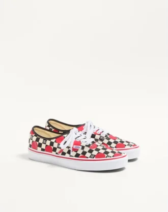 Valentino Garavani και Vans χαμηλά αθλητικά παπούτσια από ύφασμα με τυπωμένο λογότυπο V σε μοτίβο σκακιέρας και λεπτομέρειες με πουά