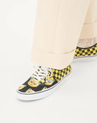 Valentino Garavani και Vans χαμηλά αθλητικά παπούτσια από ύφασμα με VLogo Checkerboard Print και Le Chat De La Maison Print