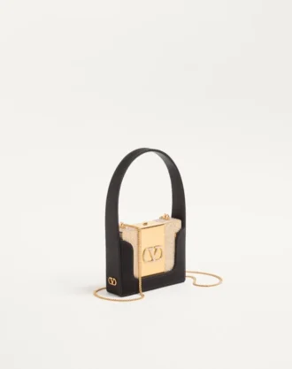 Valentino Garavani Minaumorphe Minaudière από μέταλλο με κρύσταλλα Swarovski® και σατέν θήκη