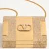Valentino Garavani Minaumorphe Minaudière από μέταλλο με κρύσταλλα Swarovski® και σατέν θήκη Valentino Garavani Minaumorphe Minaudière από μέταλλο με κρύσταλλα Swarovski® και σατέν θήκη