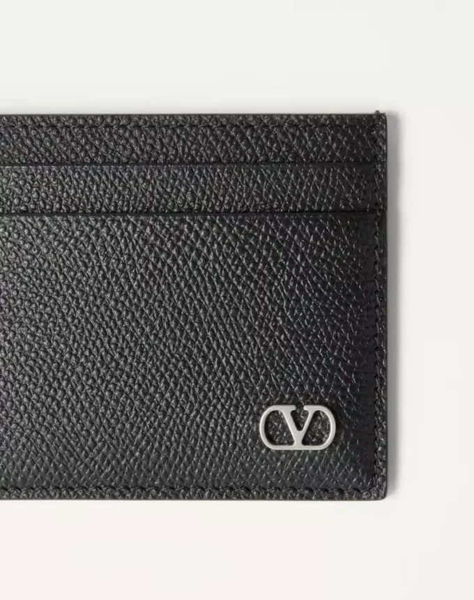 Valentino Garavani Vlogo Signature Cardholder In Grainy Calfskin Valentino Garavani Vlogo Signature Cardholder In Grainy Calfskin